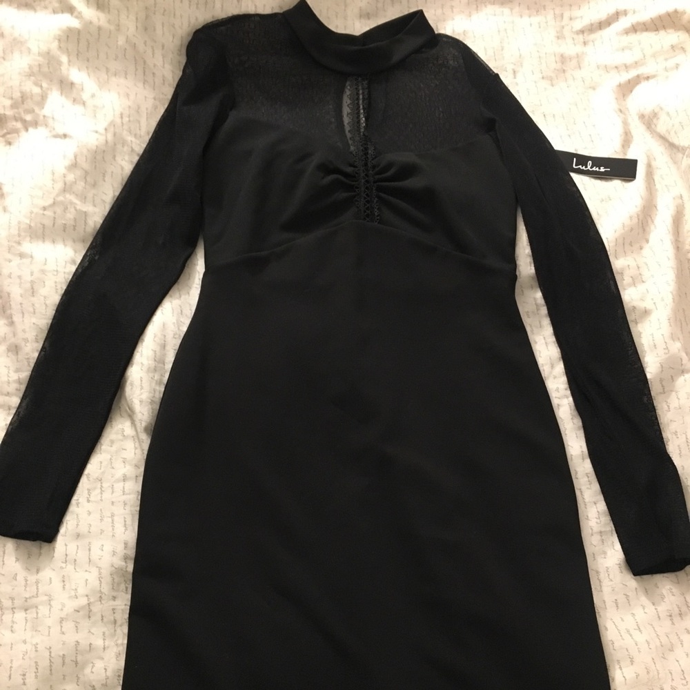 Lulu’s (unused) little black dress with net detail